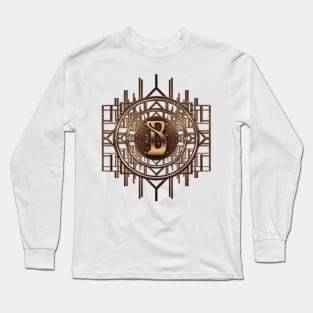 b letter in art nouveau alphabet style Long Sleeve T-Shirt